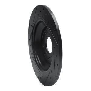 Ford Focus Brake Rotor (1) - Rear Right - R1 Concepts - Drilled & Slotted - Black - `16-`25